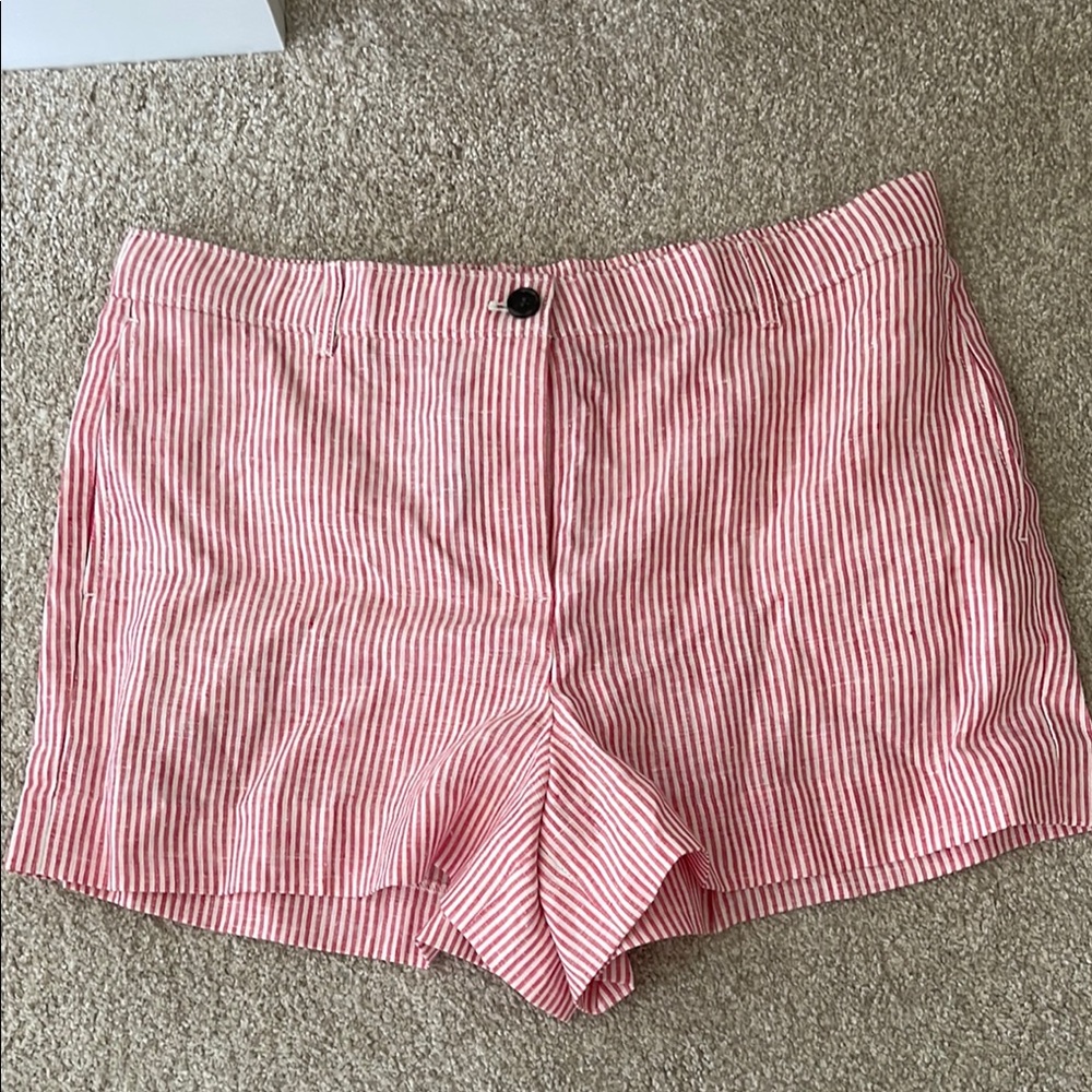 J. Crew Red High Waist Shorts